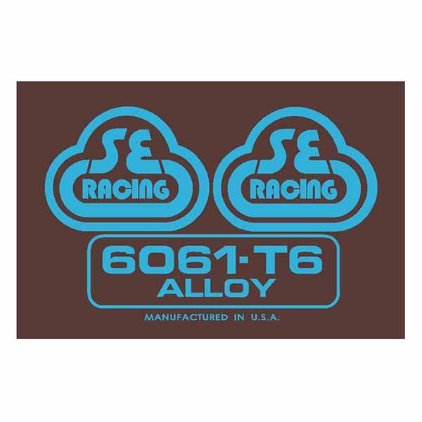 SE Racing - 80'S Seat tube decal - 6061 brown with blue - Old school bmx - Bmx Products AU