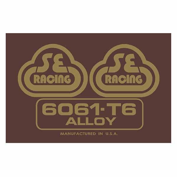 SE Racing - 80'S Seat tube decal - 6061 brown with gold - Old school bmx - Bmx Products AU