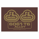 SE Racing - 80'S Seat tube decal - 6061 brown with gold - Old school bmx - Bmx Products AU