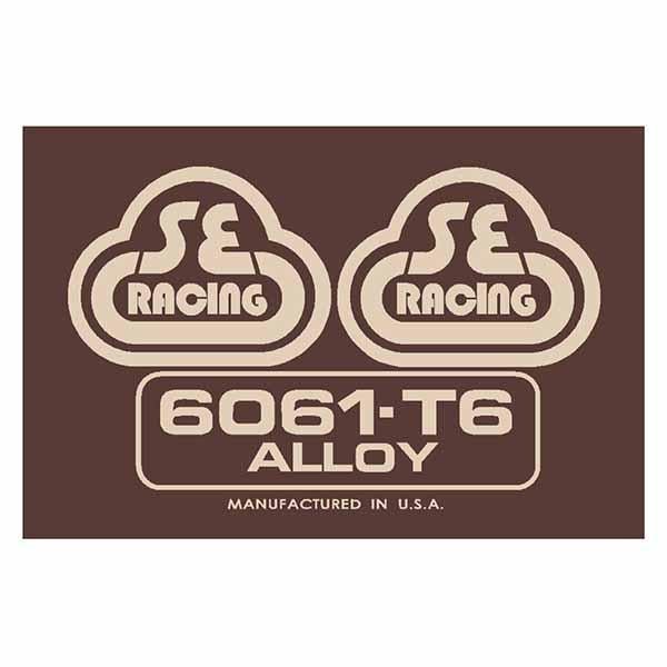 SE Racing - 80'S Seat tube decal - 6061 brown with tan - Old school bmx - Bmx Products AU