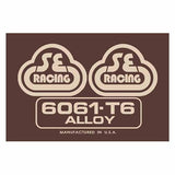 SE Racing - 80'S Seat tube decal - 6061 brown with tan - Old school bmx - Bmx Products AU