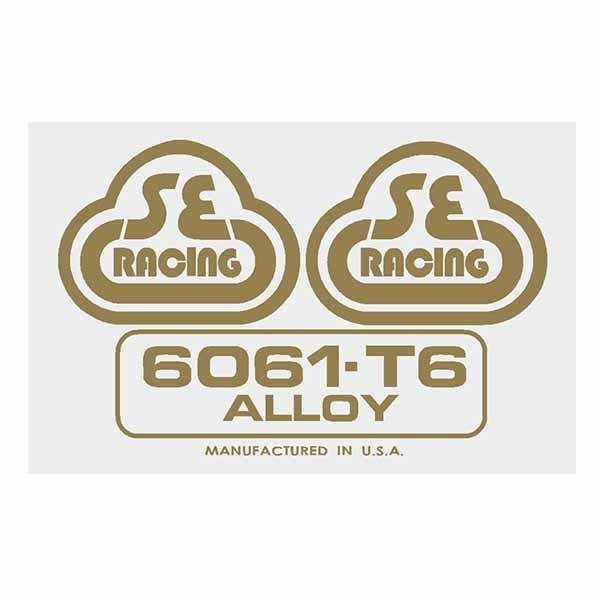 SE Racing - 80'S Seat tube decal - 6061 gold - Old school bmx - Bmx Products AU