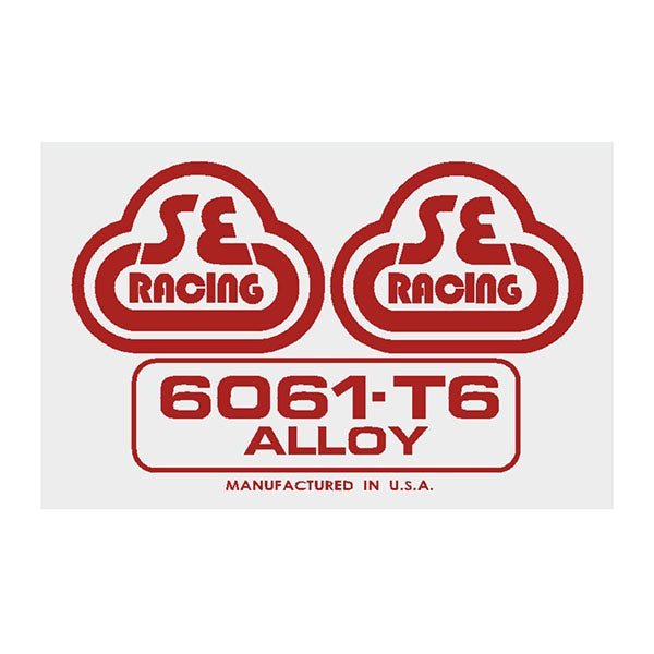 SE Racing - 80'S Seat tube decal - 6061 red - Old school bmx - Bmx Products AU
