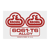 SE Racing - 80'S Seat tube decal - 6061 red - Old school bmx - Bmx Products AU