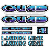 SE Racing - 97 Quadangle decal set in BLACK/BLUE - Old school bmx - Bmx Products AU