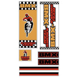 Seriprint - BMX RACING TEAM - White decal set - old school bmx - Bmx Products AU