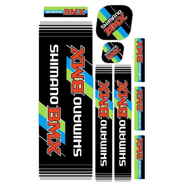 Shimano BMX black decal set - old school bmx - Bmx Products AU