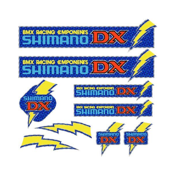 Shimano - DX BMX PRISM decal set - old school bmx - Bmx Products AU