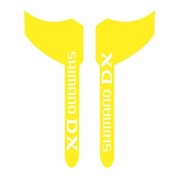 Shimano DX Seatpole decal set - YELLOW - old school bmx - Bmx Products AU
