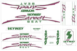 Skyway 1985 - StreetBeat Green decal set - old school bmx - Bmx Products AU