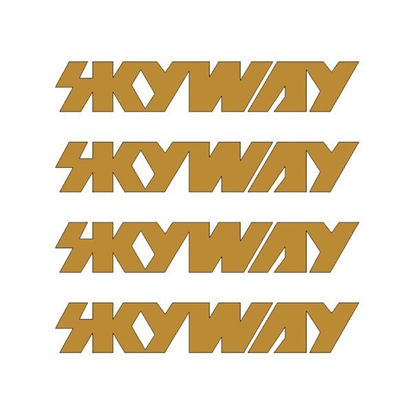 Skyway - Retro Tuff wheels - GOLD die cut decals - old school bmx - Bmx Products AU