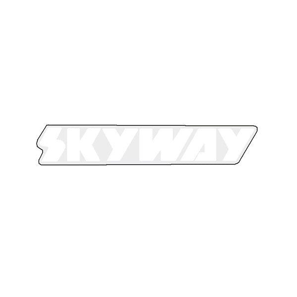 Skyway - Stem decal - White Gen 1 - old school bmx - Bmx Products AU