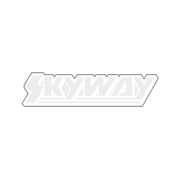 Skyway - Stem decal - White Gen 2 - old school bmx - Bmx Products AU