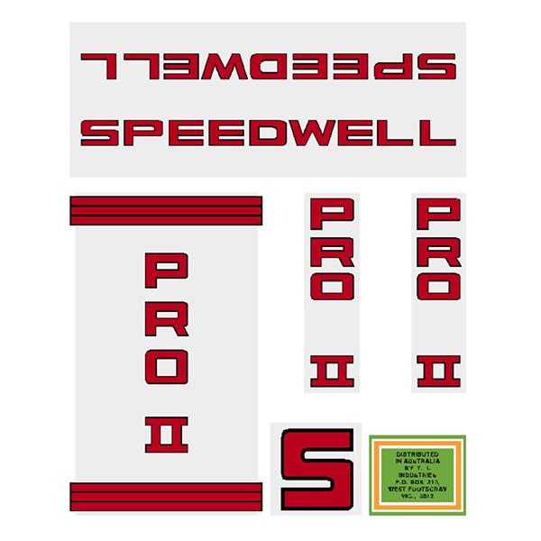 Speedwell PRO II decal set - old school bmx - Bmx Products AU