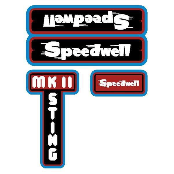 Speedwell Sting Gen2 - MK2 decal set - old school bmx - Bmx Products AU