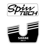 SR Sakae - SPINTECH stem decal in black - Old school bmx - Bmx Products AU