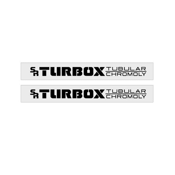 SR Sakae - TURBOX crank decal set on clear - Old school bmx - Bmx Products AU