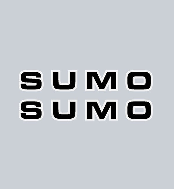 Sumo - Black LETTERS rim decals - old school bmx - Bmx Products AU