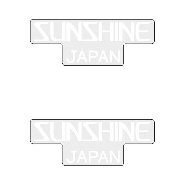 Sunshine - SEALED BEARING GEN2 - WHITE (PAIR) hub decals - Old school bmx - Bmx Products AU