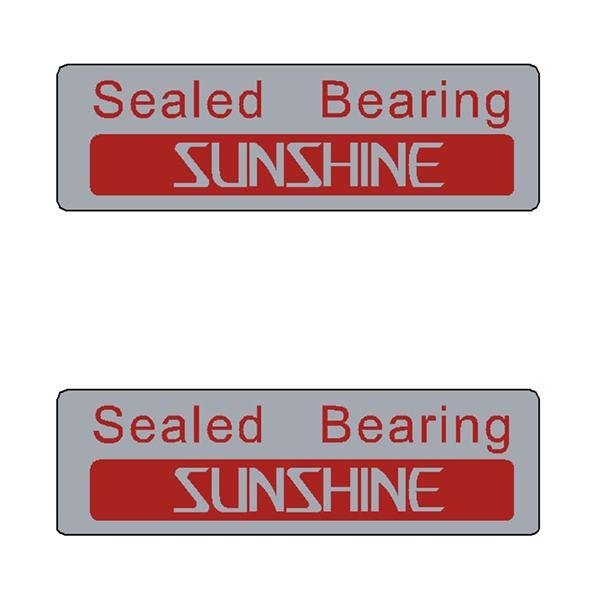 Sunshine - SEALED BEARING GEN3 - RED (PAIR) hub decals - Old school bmx - Bmx Products AU