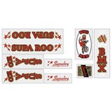Suparoo Big Red decal set - old school bmx - Bmx Products AU