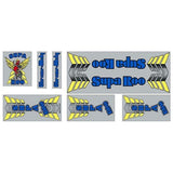 Suparoo Chrome BLUE decal set - old school bmx - Bmx Products AU