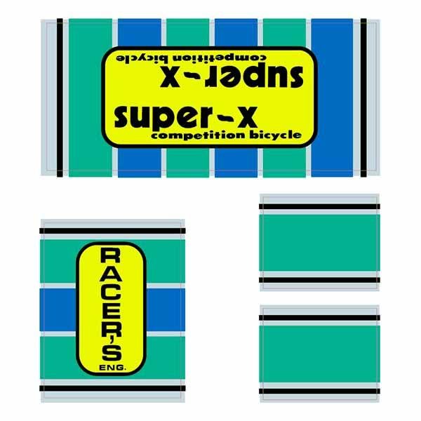 Super X - 1975 - 81 decal set - old school bmx - Bmx Products AU