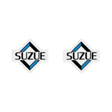 SUZUE - Diamond with blue (PAIR) hub decals - Old school bmx - Bmx Products AU