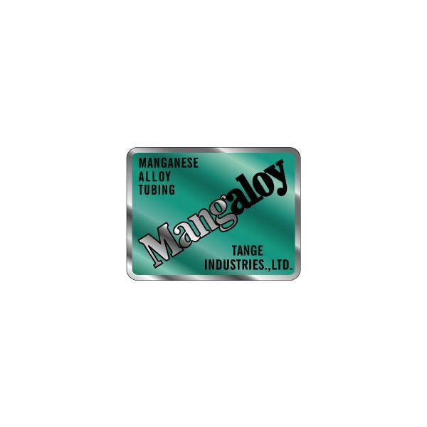 Tange - Mangaloy Green Chrome seat tube decal - old school bmx - Bmx Products AU