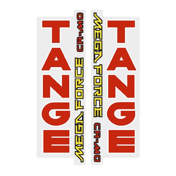 Tange Megaforce RED fork decal set - old school bmx - Bmx Products AU