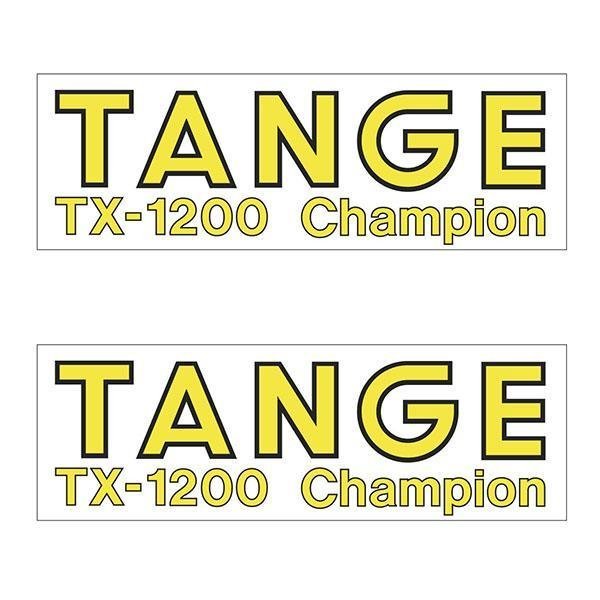 Tange TX1200 YELLOW fork decal set - old school bmx - Bmx Products AU