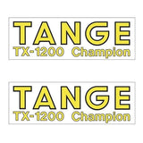 Tange TX1200 YELLOW fork decal set - old school bmx - Bmx Products AU