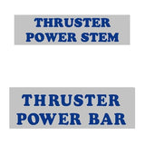 Thruster - BAR AND STEM BLUE decals on CHROME - old school bmx - Bmx Products AU