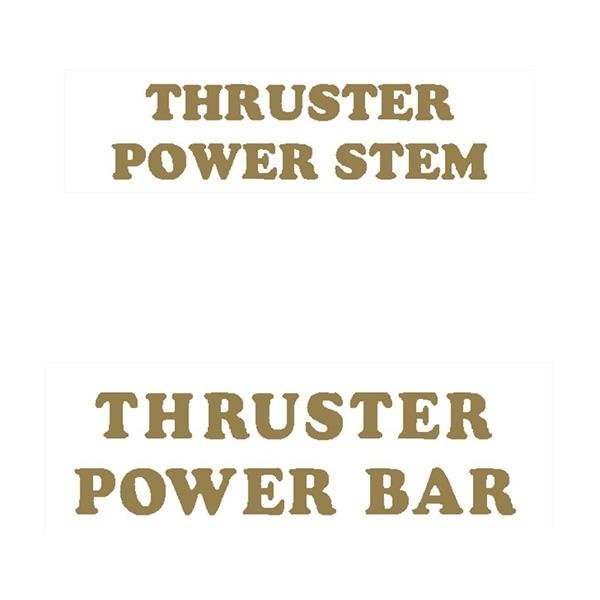 Thruster - BAR AND STEM GOLD decals on CLEAR - old school bmx - Bmx Products AU