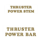 Thruster - BAR AND STEM GOLD decals on CLEAR - old school bmx - Bmx Products AU
