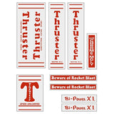 Thruster - BI POWER XL RED T on CLEAR decal set - old school bmx - Bmx Products AU
