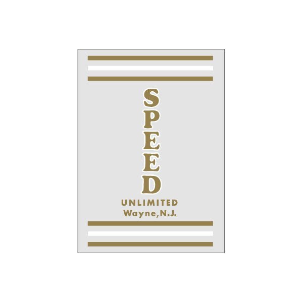 Thruster - Speed unlimited Head Tube - GOLD on CLEAR decal - old school bmx - Bmx Products AU