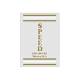 Thruster - Speed unlimited Head Tube - GOLD on CLEAR decal - old school bmx - Bmx Products AU