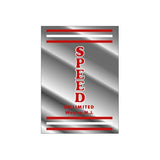 Thruster - Speed unlimited Head Tube - RED on CHROME decal - old school bmx - Bmx Products AU