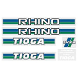 Tioga by Tange Rhino - Green blue chrome decal set - Old school bmx - Bmx Products AU