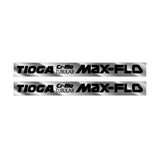 Tioga - MAX - FLO crank decal set on chrome - Old school bmx - Bmx Products AU