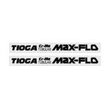 Tioga - MAX - FLO crank decal set on clear - Old school bmx - Bmx Products AU