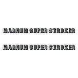 Two Wheelers - Top tube - MAGNUM SUPER STROKER - BLACK decals - Old school bmx - Bmx Products AU