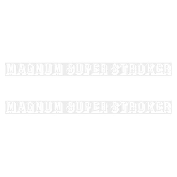 Two Wheelers - Top tube - MAGNUM SUPER STROKER - WHITE decals - Old school bmx - Bmx Products AU