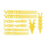 Vortex - Stripes - YELLOW - DIECUT Decal set - old school bmx - Bmx Products AU