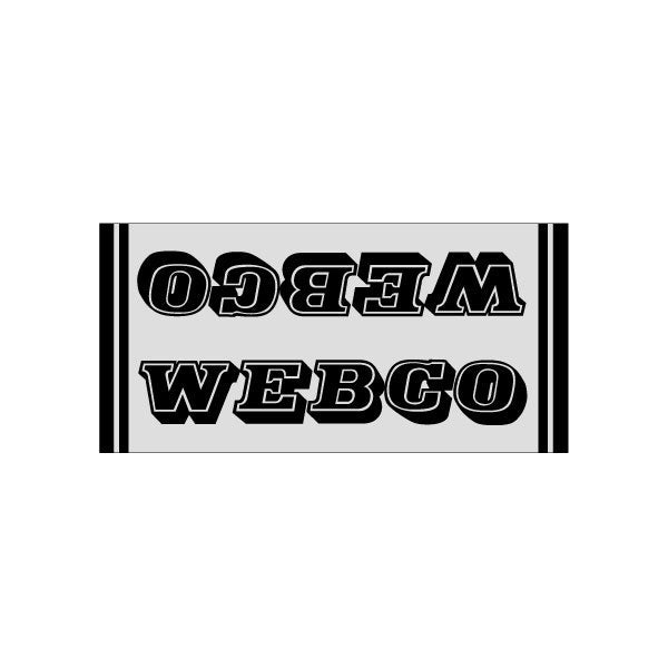 Webco - black on clear - once piece downtube decal - old school bmx - Bmx Products AU