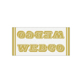 Webco - gold on clear - once piece downtube decal - old school bmx - Bmx Products AU