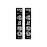 Webco - Prism 4130 black silver fork decals - old school bmx - Bmx Products AU