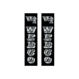 Webco - Prism black silver fork decals - old school bmx - Bmx Products AU