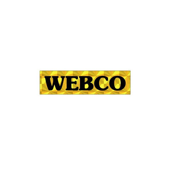 Webco - PRISM yellow Plate decal - old school bmx - Bmx Products AU